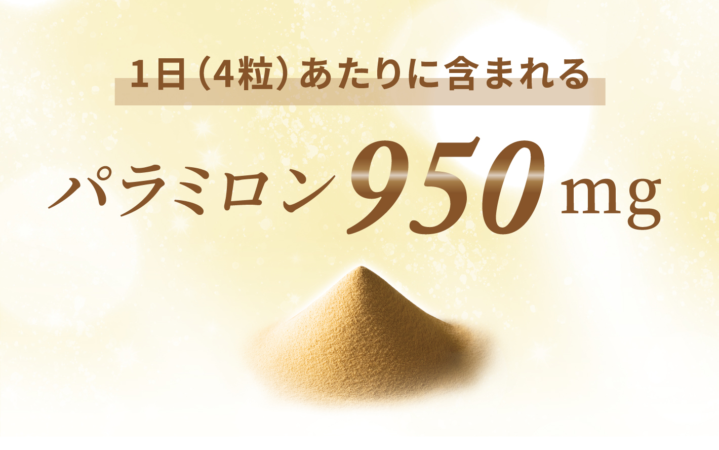 １日（４粒）に含まれるパラミロン950mg