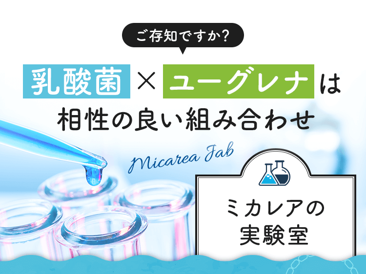 ご存知ですか？乳酸菌×ユーグレナは相性のいい組み合わせ